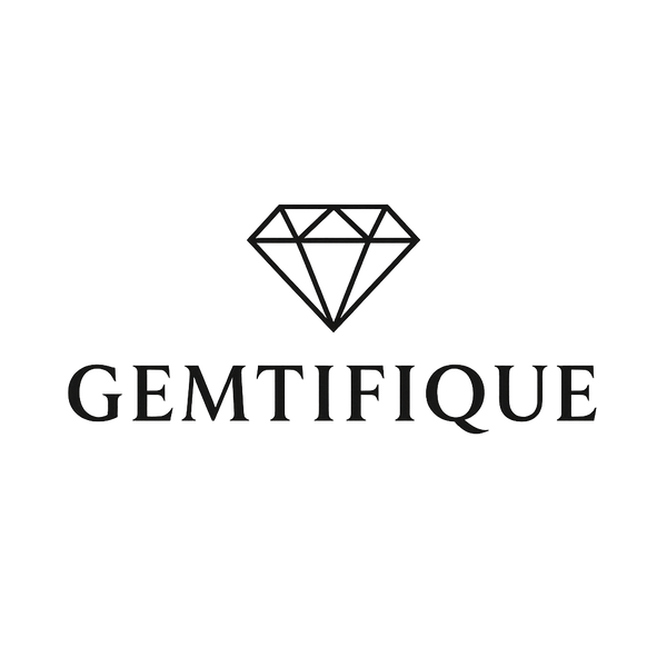 Logo of Gemtifique with a diamond symbol on a white background